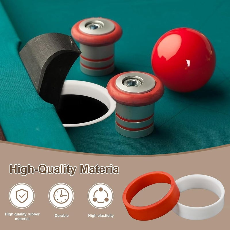 Batator Hole Liners for Bumper Pool Table Plastic Replacement Bumper Table Hole Rings Bumper Pool Game Table Parts Fit Inside Holes on Bumper Pool Tables Quiet & Protective Replacement Accessories - Image 2